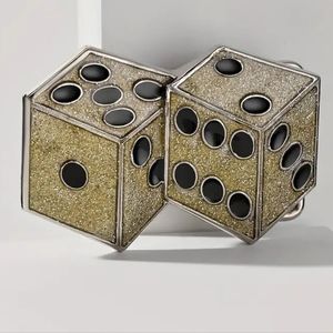 New poker card dice belt buckle approximately 3 inches wi…